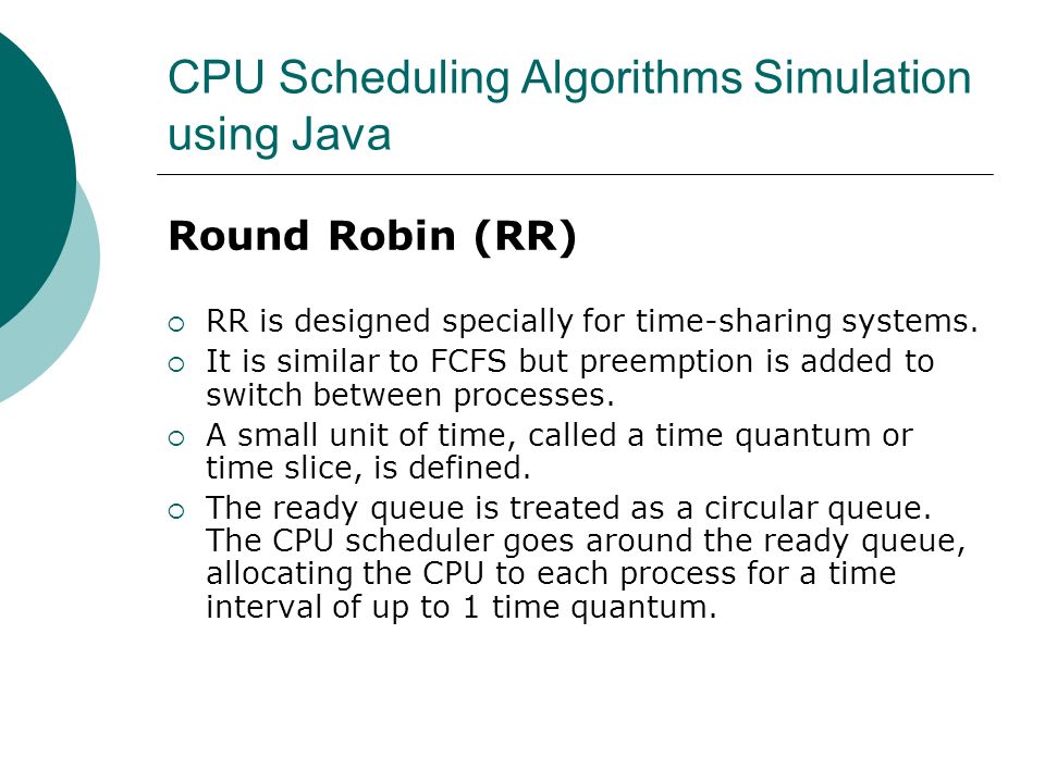 Round robin algorithm program